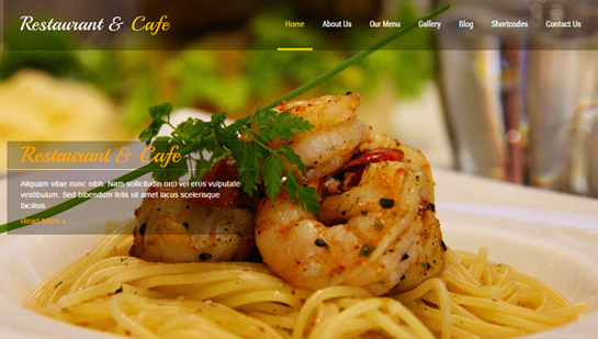 restaurant WordPress theme