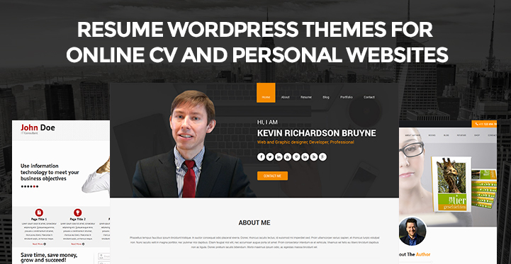 resume wordpress themes for online cv  u0026 personal websites