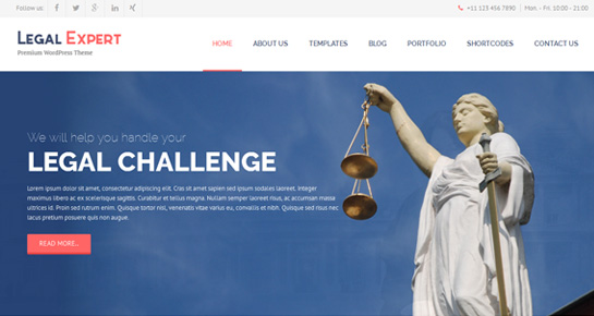 legal WordPress theme