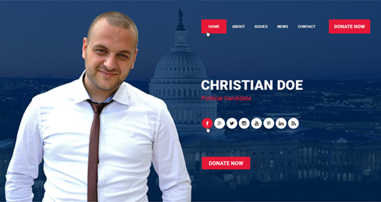 political candidate WordPress theme